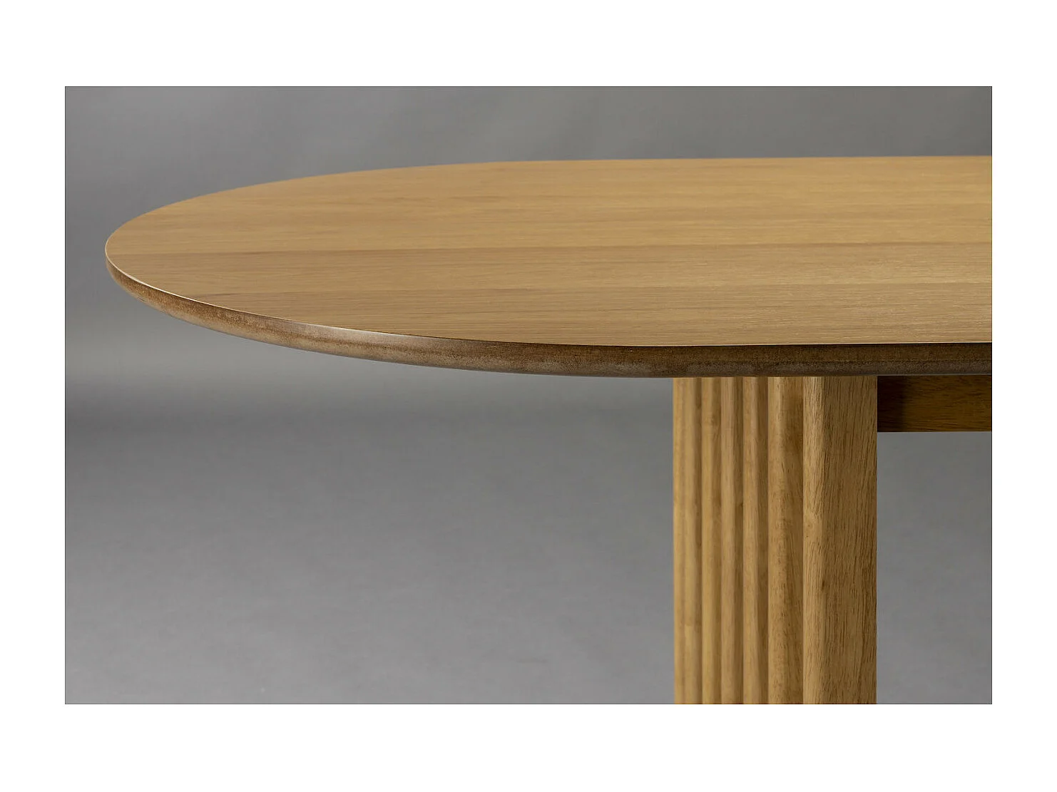 BARLET - Table de repas extensible ovale en bois de chêne clair