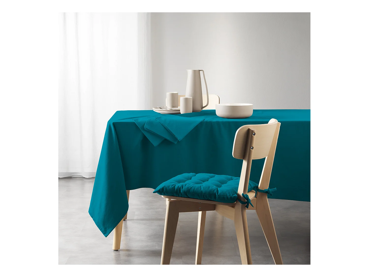 Nappe rectangle coton recycle 140 x 240 cm Grand mistral canard