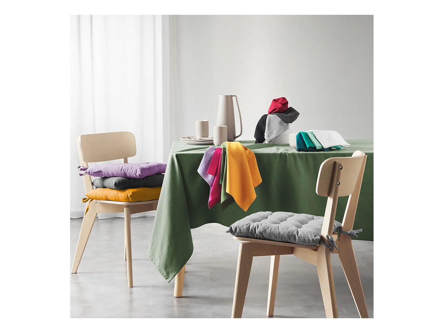 Nappe rectangle coton recycle 140 x 240 cm Grand mistral canard