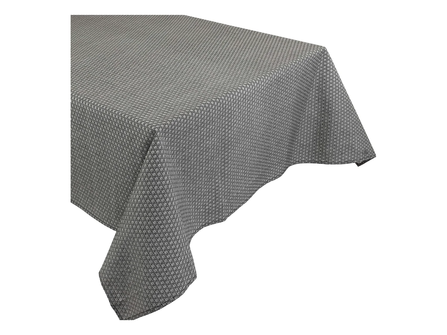 Nappe rectangle 150x300 cm SAKI noir/blanc