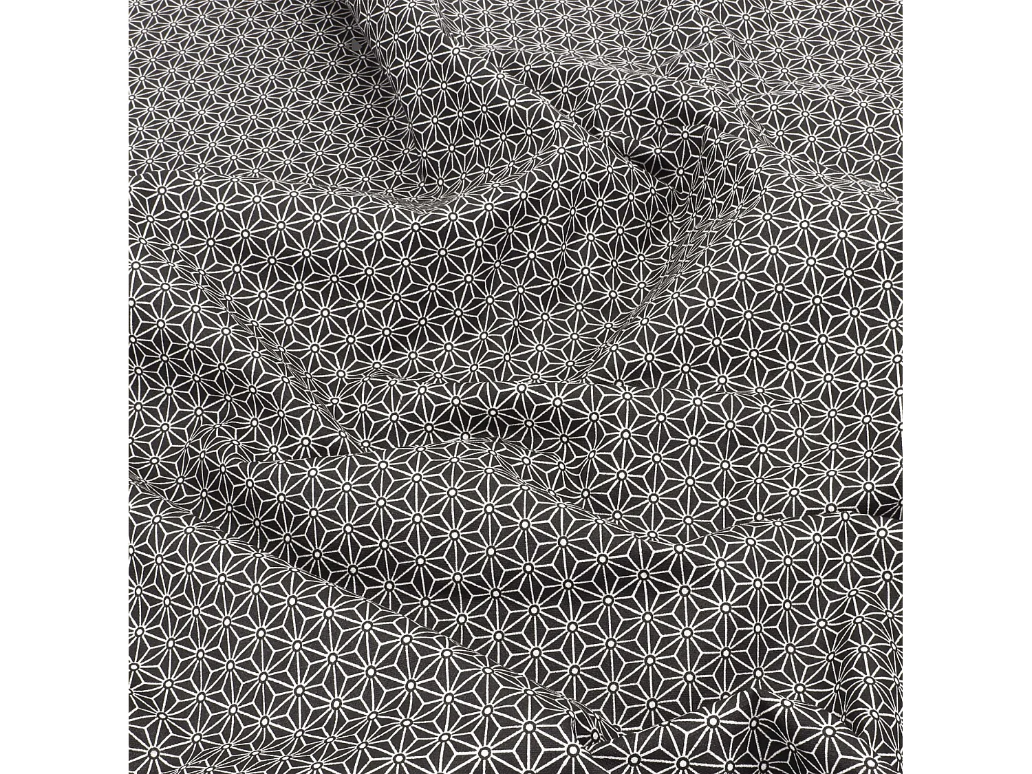 Nappe rectangle 150x300 cm SAKI noir/blanc