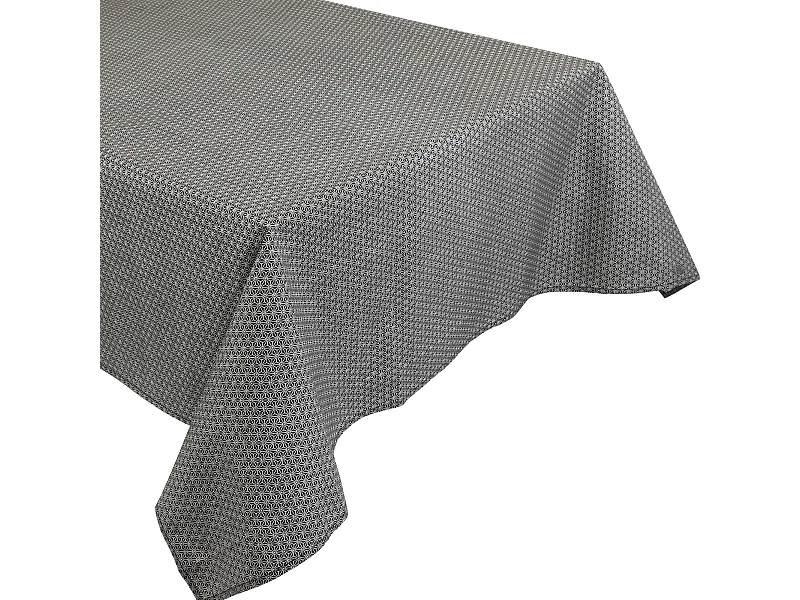 Nappe rectangle 150x300 cm SAKI noir/blanc