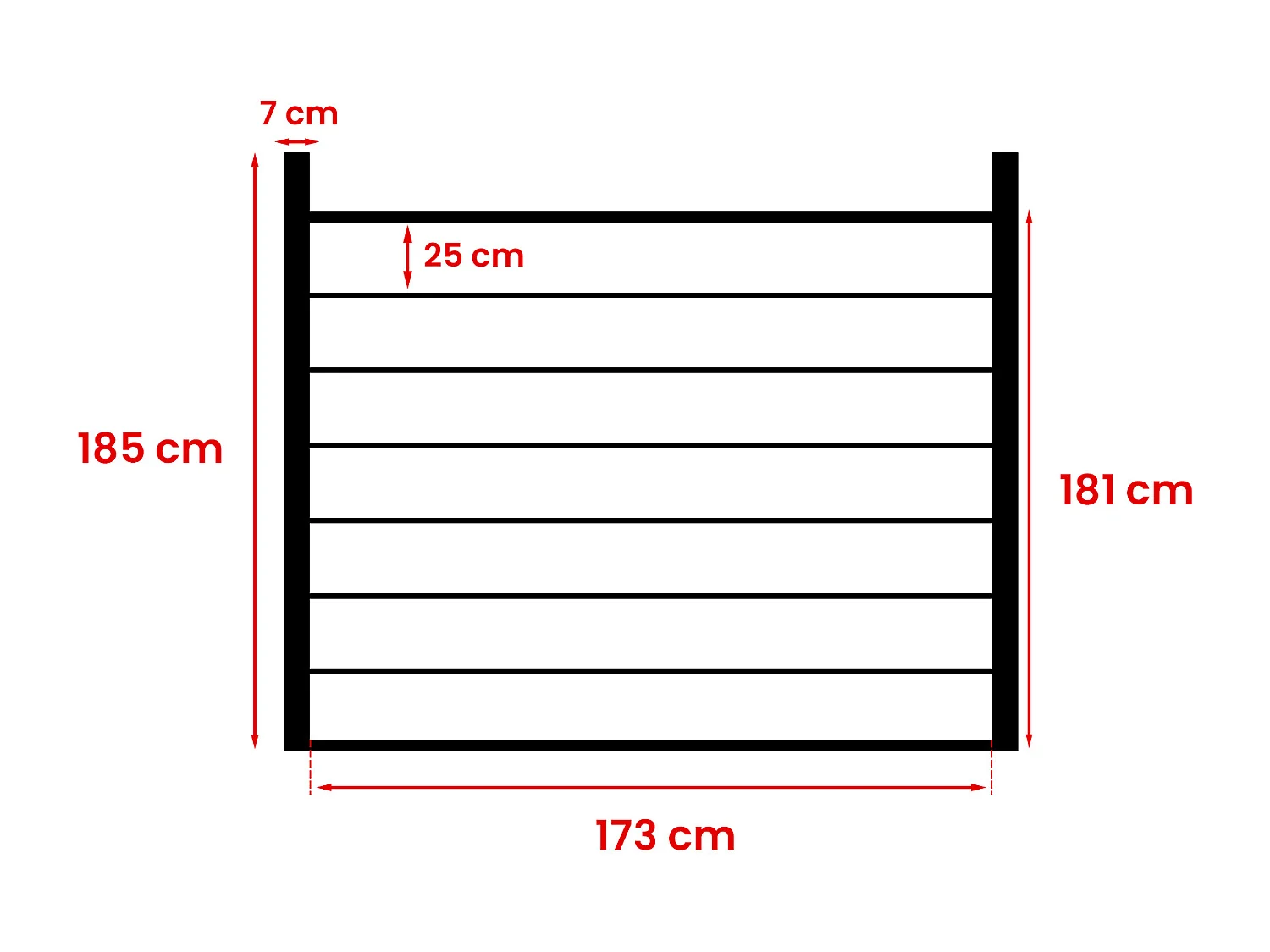 Pannelli della recinzione da posare H.181 cm kit 7 lamine composite + 2 pali Grigio - ENOLA