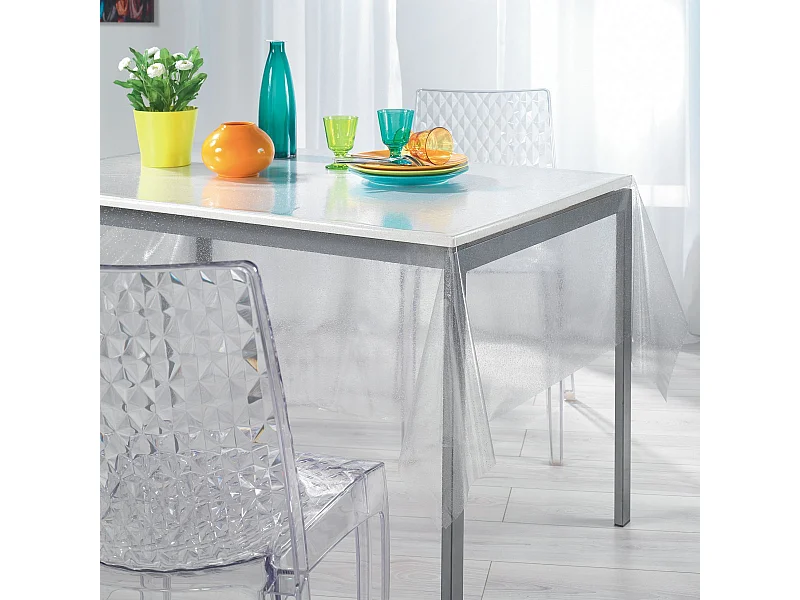 Nappe Cristal "Paillette" 140x240cm Transparent