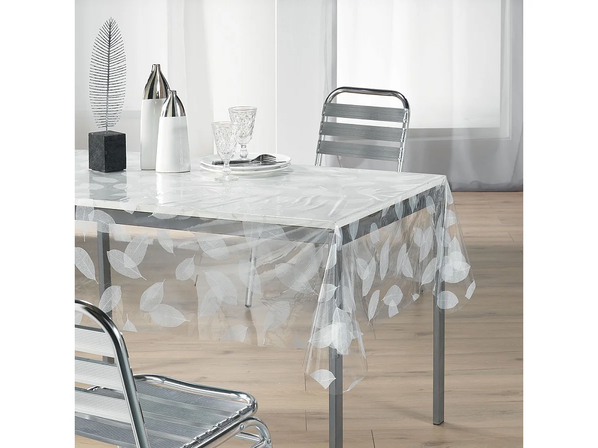 Nappe Cristal "Feuille" 140x240cm Transparent