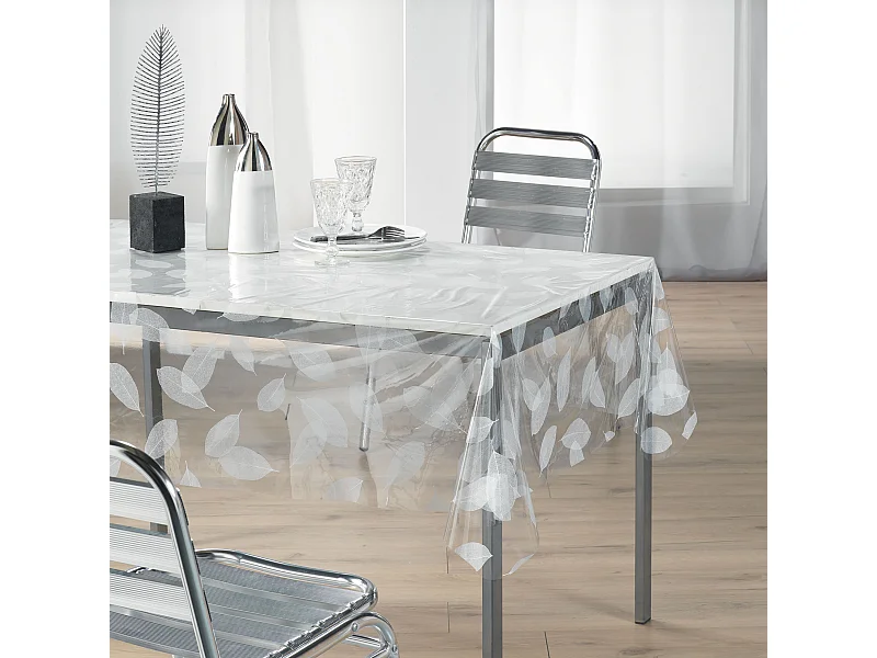 Nappe Cristal "Feuille" 140x240cm Transparent