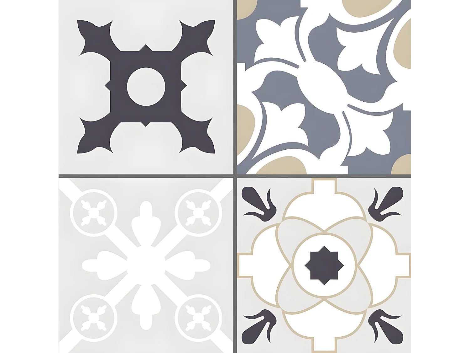 Bandeau PVC lot de 2 : L 70cmxH 30cm - Tendance Ciment Sable Bleu - PVC