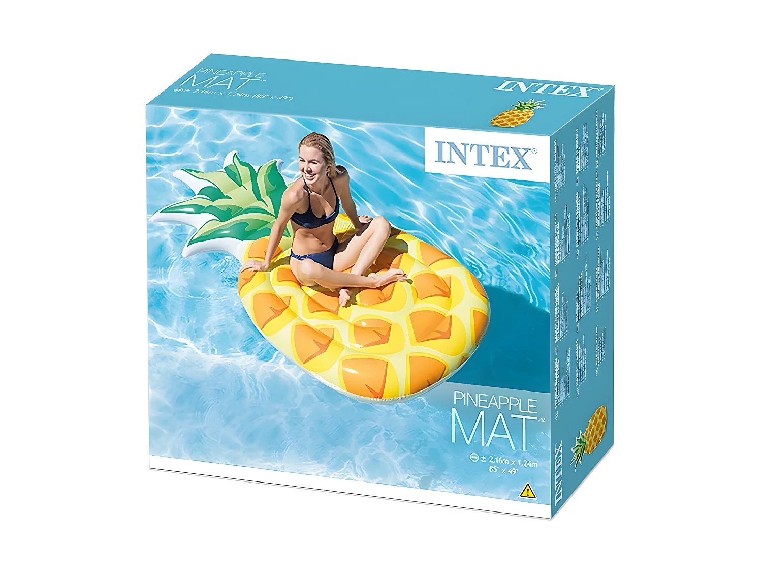 Matelas Gonflable "Ananas" 216cm Jaune & Vert