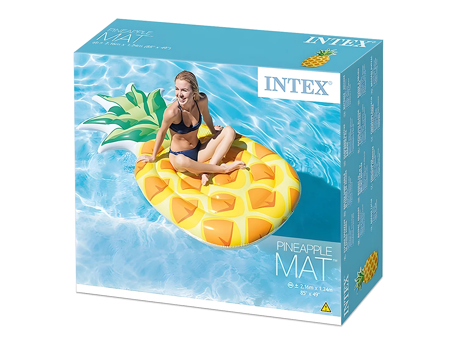 Matelas Gonflable "Ananas" 216cm Jaune & Vert