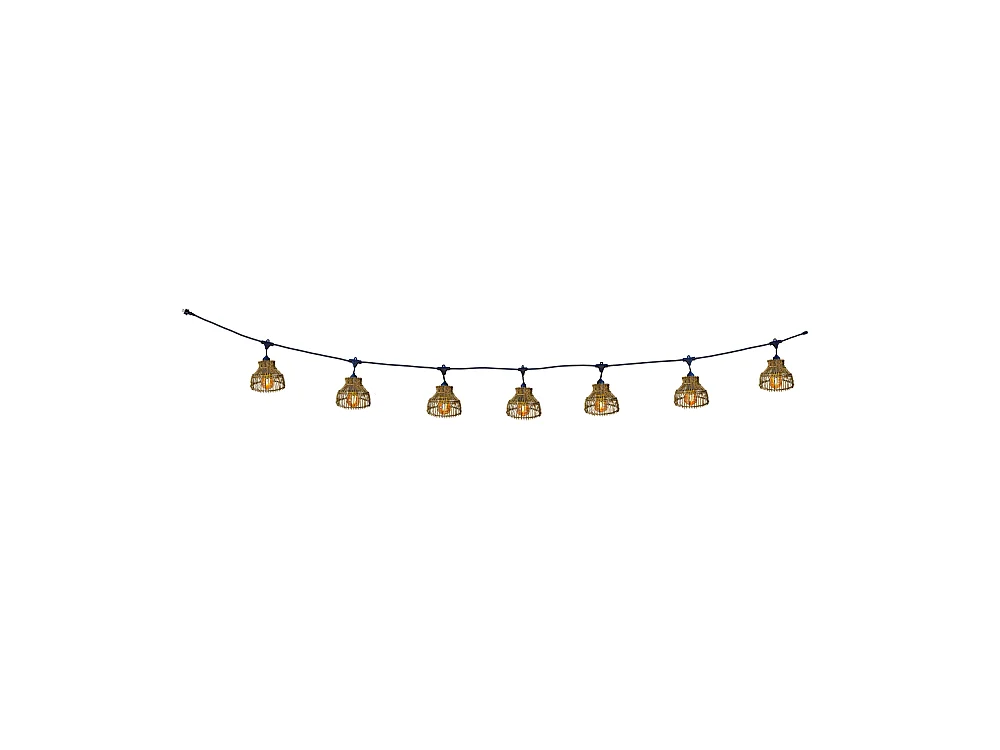 Guirlande lumineuse AMELIA Marron Rotin 6m