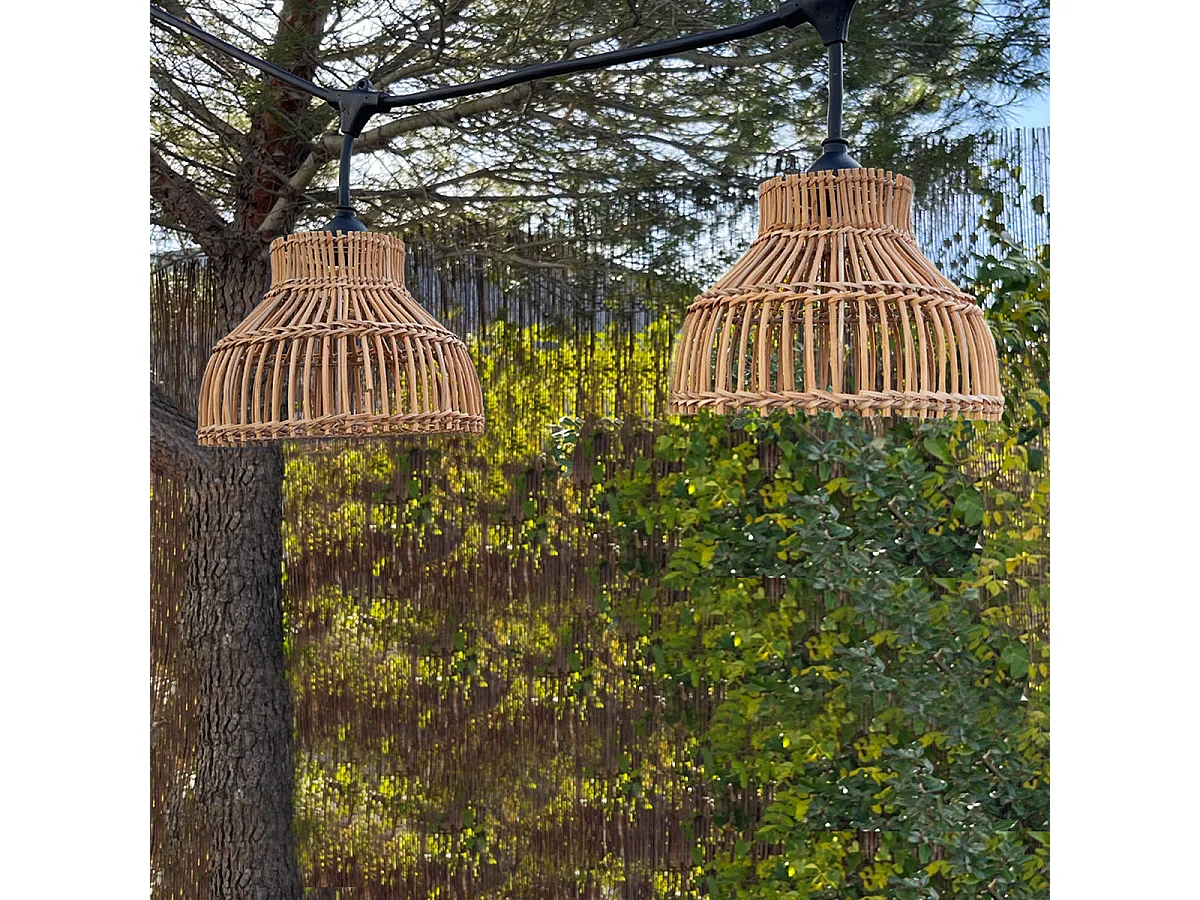 Guirlande lumineuse AMELIA Marron Rotin 6m