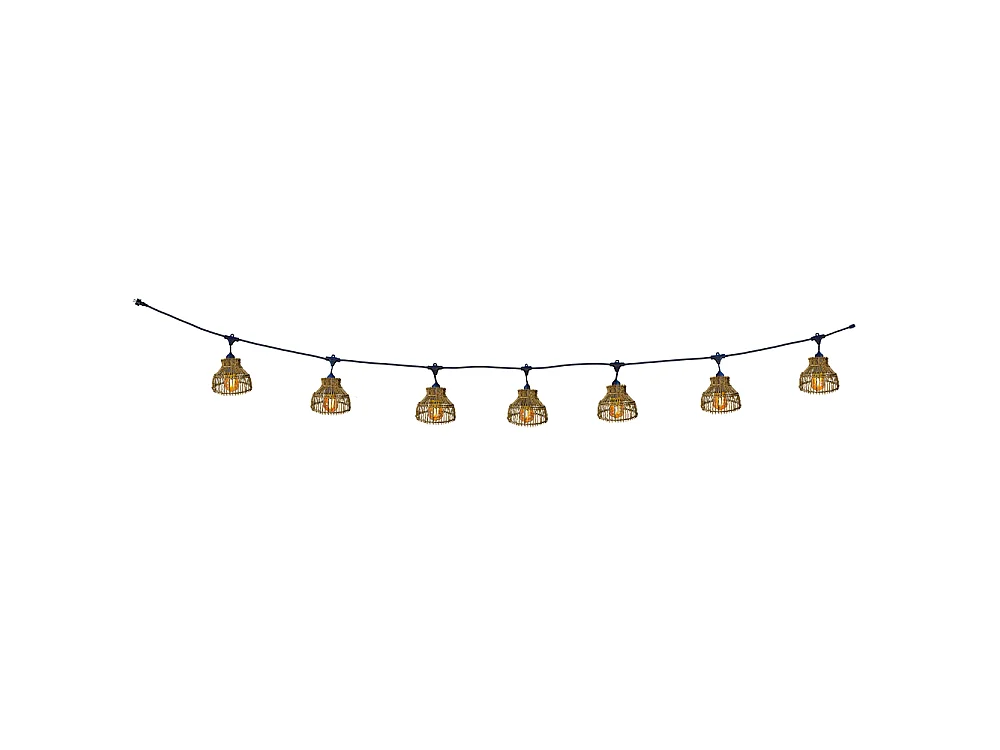 Guirlande lumineuse AMELIA Marron Rotin 6m