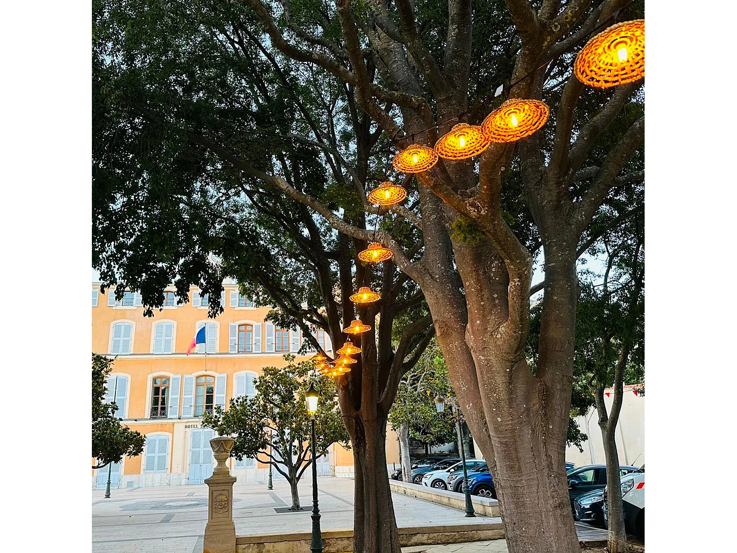 Guirlande lumineuse MOOREA Beige Jonc de mer 6m