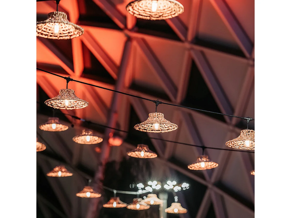 Guirlande lumineuse MOOREA Beige Jonc de mer 6m