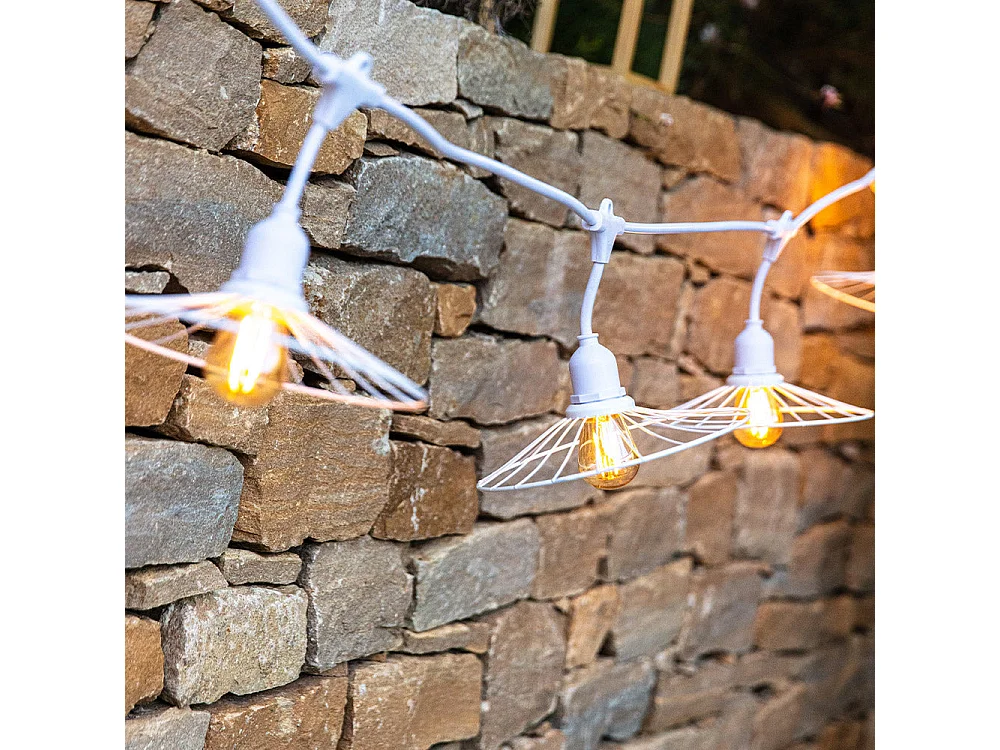 Guirlande connectable CHIC CAGE Blanc 10 ampoules E27 6M