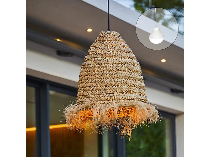 Suspension nomade ANAFI Beige Jonc de mer H47CM