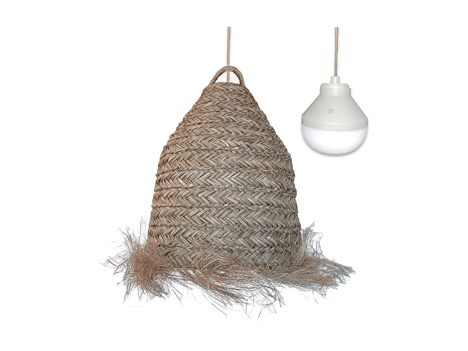 Suspension nomade ANAFI Beige Jonc de mer H47CM