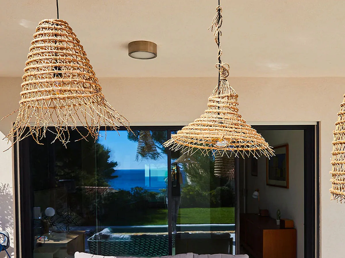 Suspension extérieur GAIA Beige Fibre naturelle D60CM