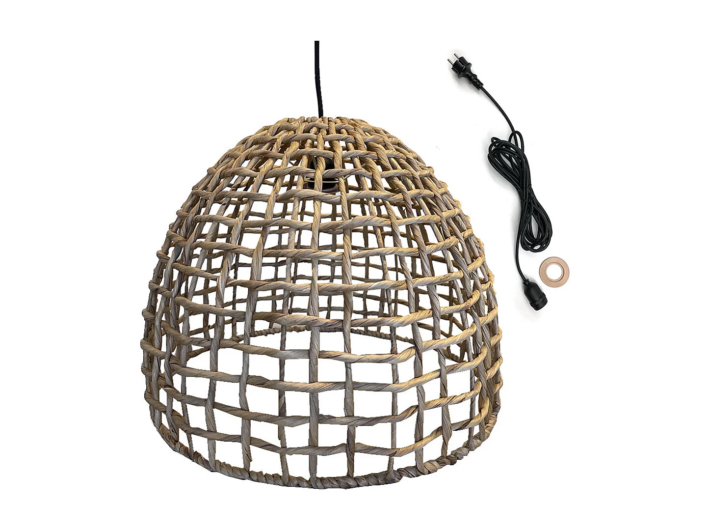 Suspension d'extérieur avec câble AMADEO Beige Fibre naturelle H38cm