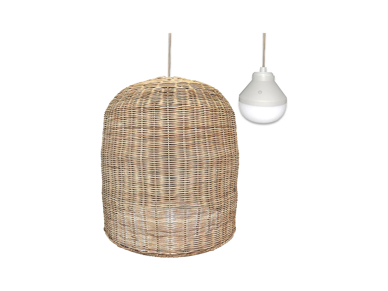 Suspension nomade GIACOMO Beige Rotin H45cm