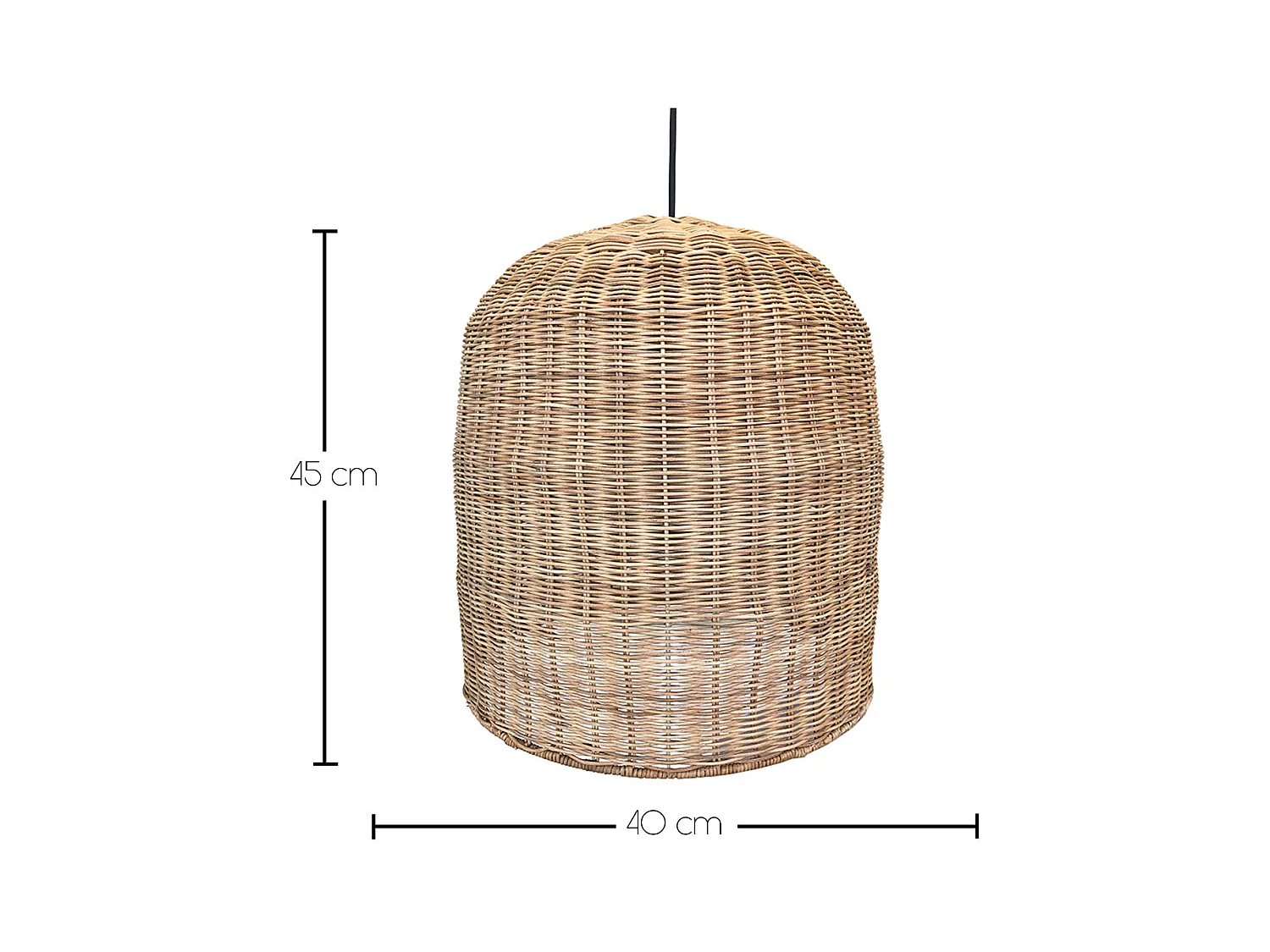 Suspension nomade GIACOMO Beige Rotin H45cm