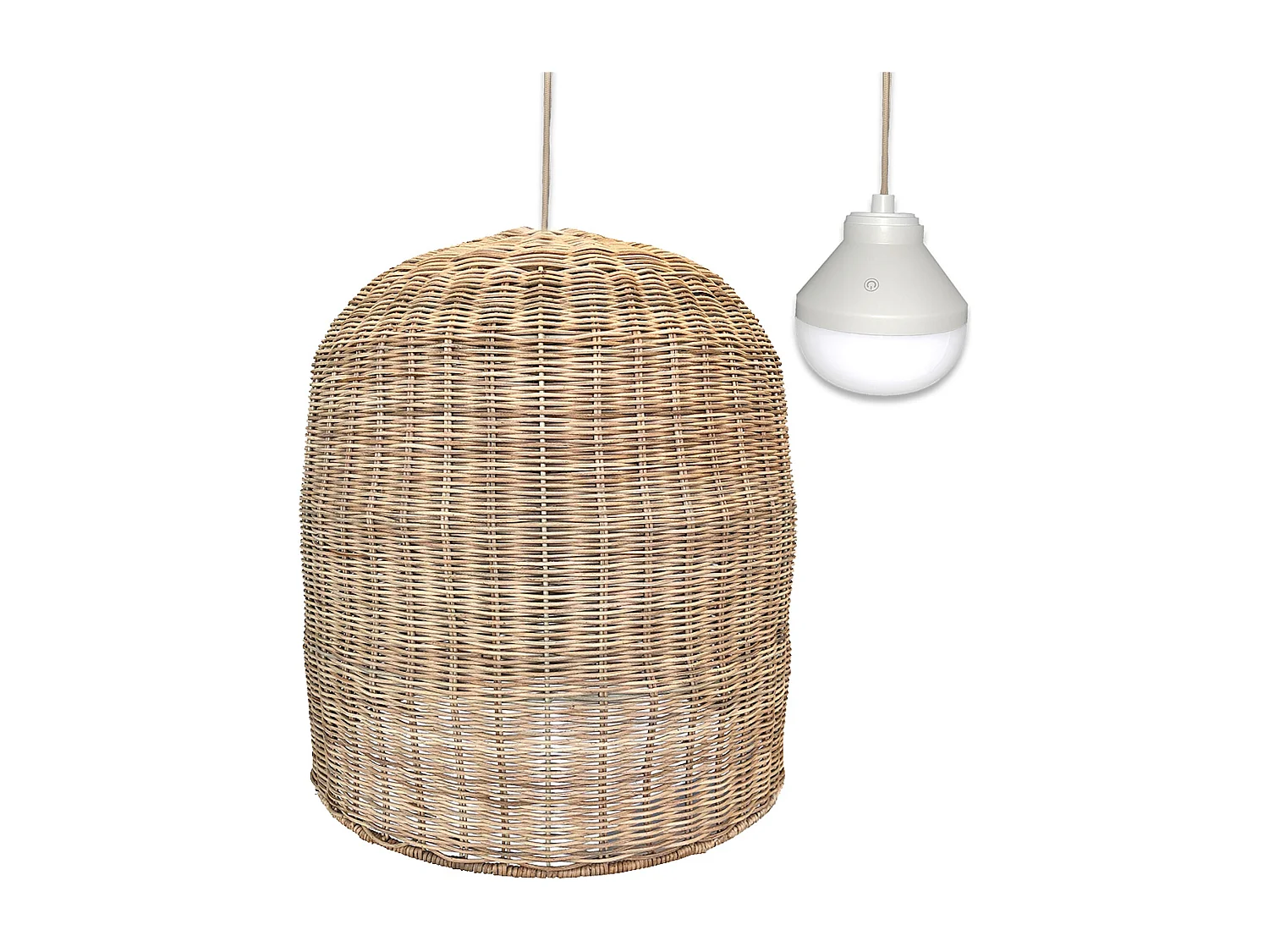 Suspension d'extérieur nomade GIACOMO Beige Rotin H45cm