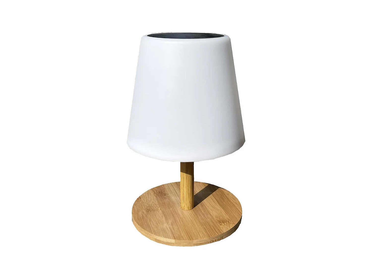 Lampe de table solaire STANDY MINI Blanc Bambou H25cm