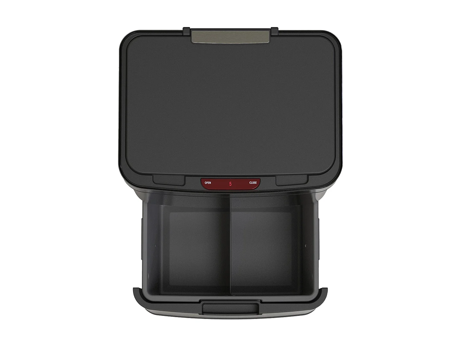 Poubelle automatique tri sélectif NARVIK noir 75L