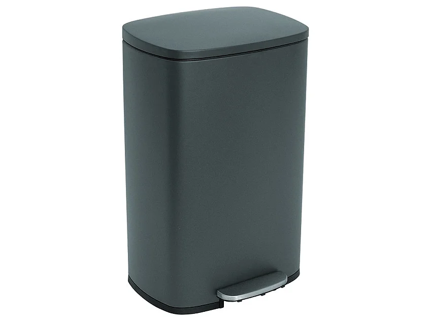 Kosz na Śmieci z Pedałem Inox ADMIRAL szary 50L