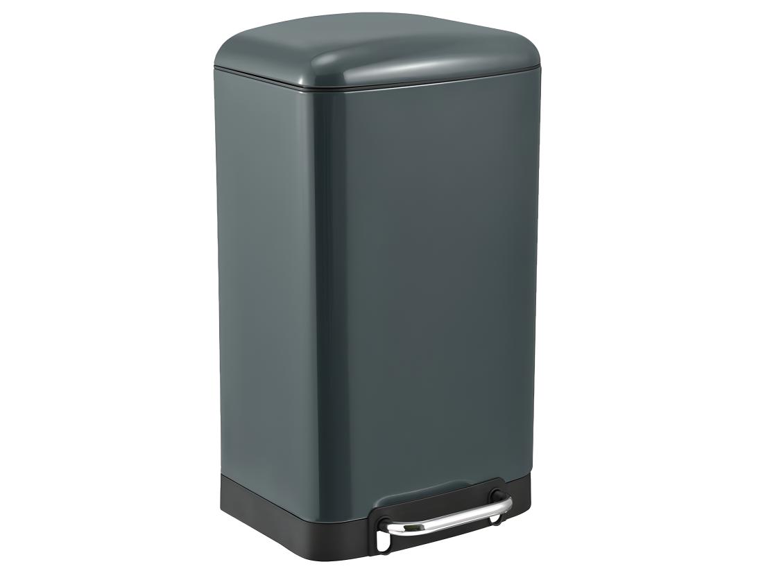 vente unique Poubelle de cuisine à pédale GREENWICH Gris Acier inoxydable 40 L