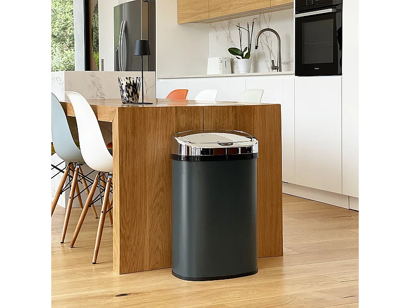 Poubelle de cuisine automatique MAJESTIC Gris Acier inoxydable 58L