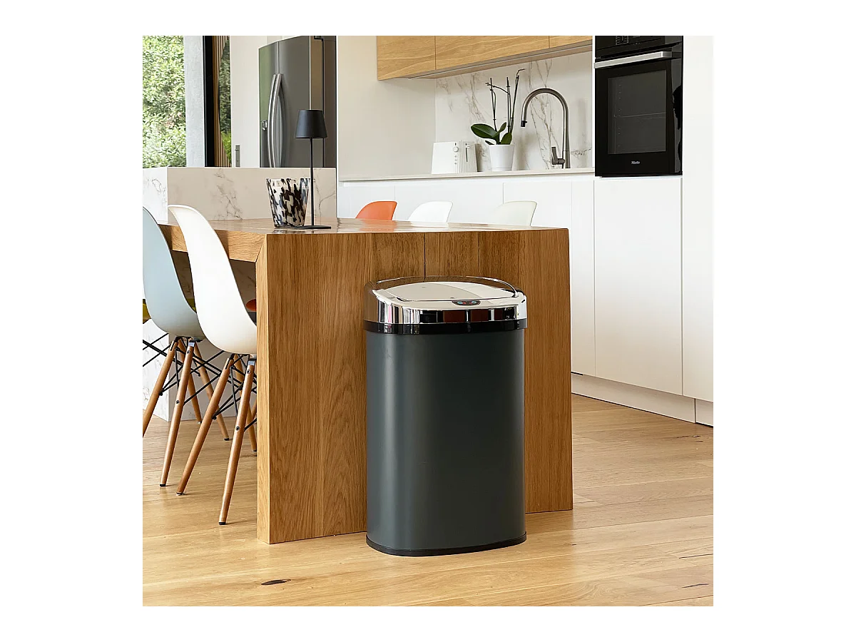 Poubelle de cuisine automatique MAJESTIC Gris Acier inoxydable 58 L