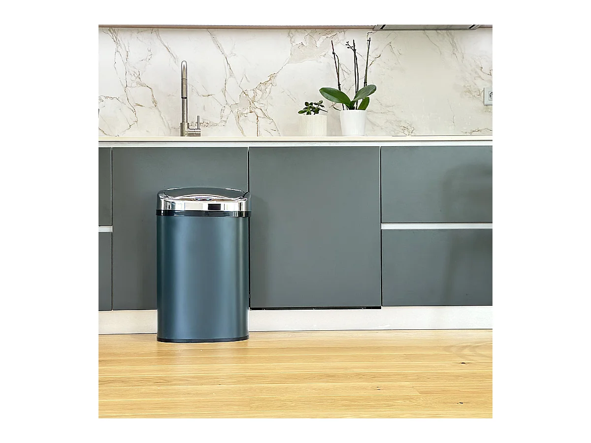 Poubelle de cuisine automatique MAJESTIC Gris Acier inoxydable 58 L