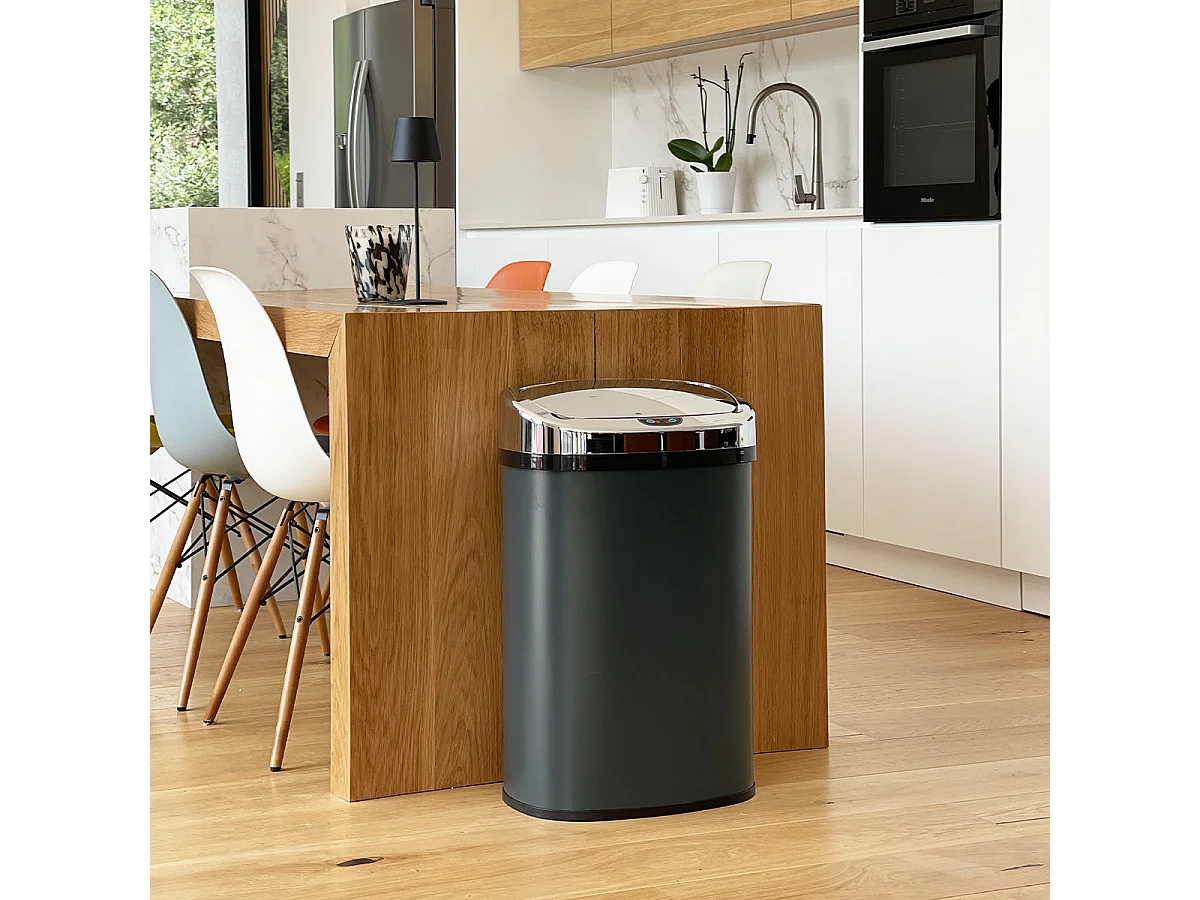 Poubelle de cuisine automatique MAJESTIC Gris Acier inoxydable 58L