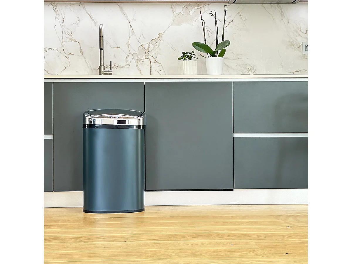 Poubelle de cuisine automatique MAJESTIC Gris Acier inoxydable 58L