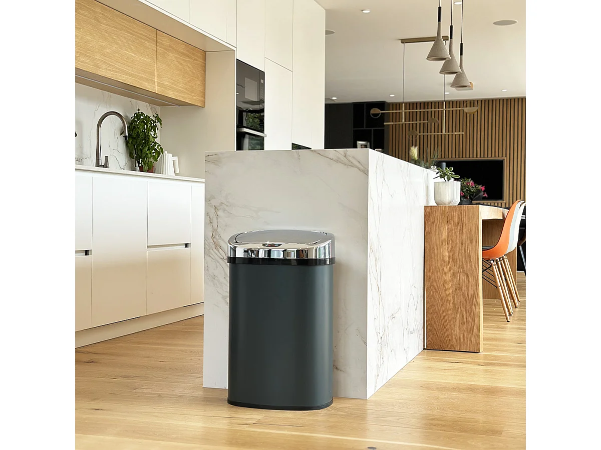 Poubelle de cuisine automatique MAJESTIC Gris Acier inoxydable 58L
