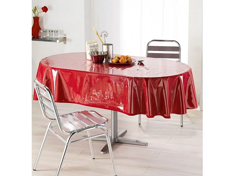 Toile Cirée de Protection Ovale "Cristal" 140x240cm Transparent