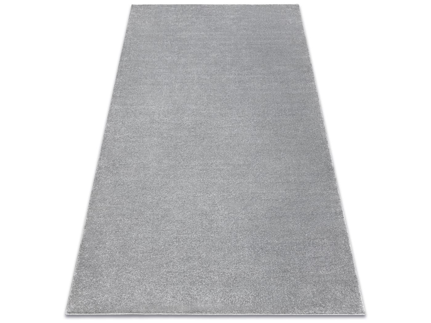 Teppich SOFTY glatt, einfarbig grau 60x100 cm