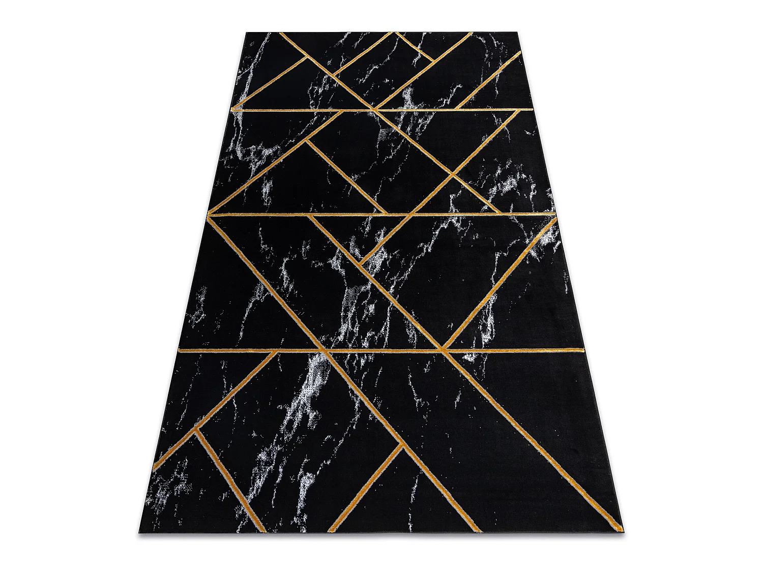 Tapijt EMERALD exclusief 2000 glamour, stijlvol geometrisch, marmer zw 140x190 cm