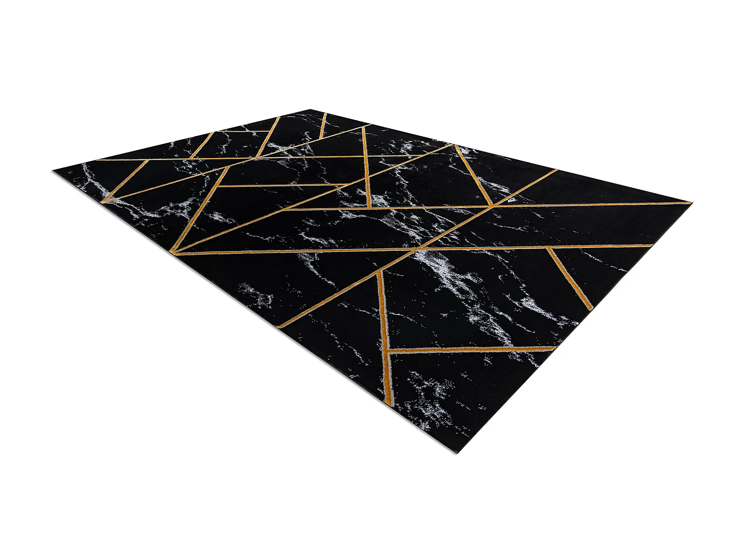 Tapijt EMERALD exclusief 2000 glamour, stijlvol geometrisch, marmer zw 140x190 cm