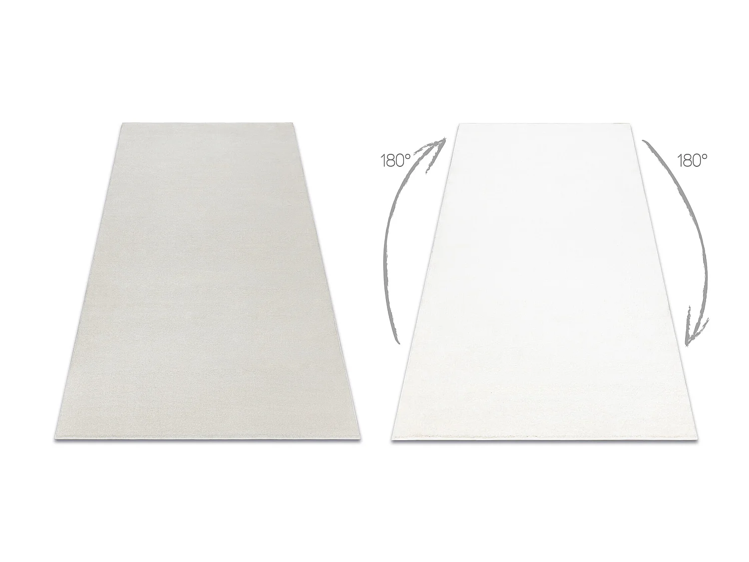 Tapis SOFTY plaine couleur unie crème 240x330 cm