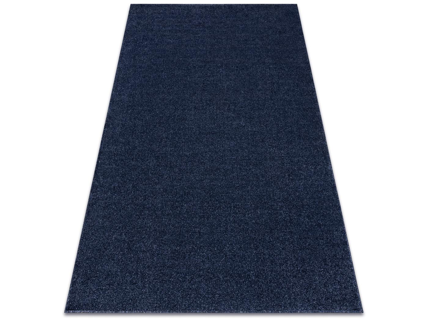Teppich SOFTY glatt, einfarbig dunkelblau 240x340 cm