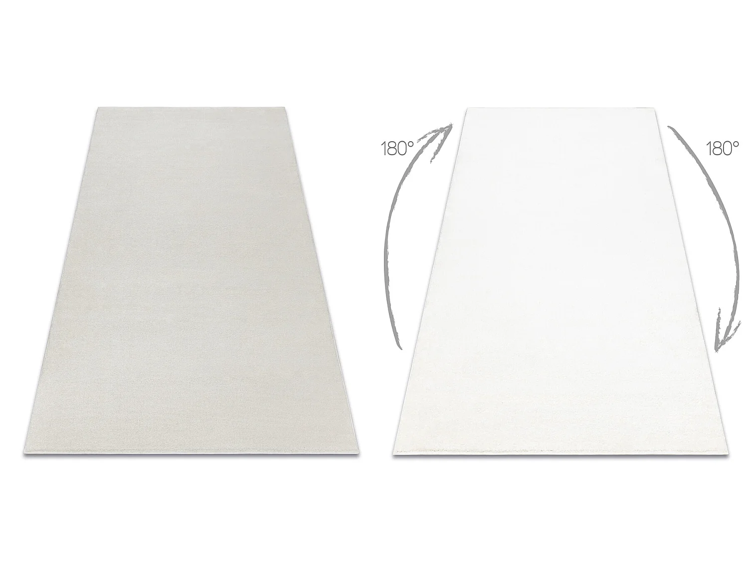 Tapijt SOFTY uniform, enkele kleur creme 80x150 cm