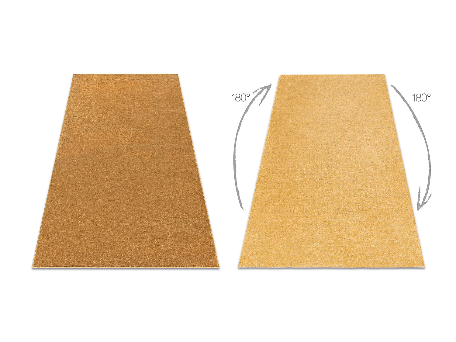 Tapijt SOFTY uniform, enkele kleur goud 200x290 cm