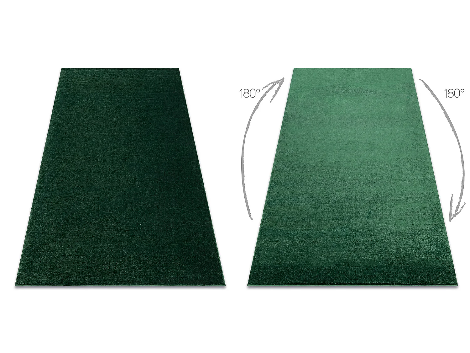 Teppich SOFTY glatt, einfarbig forest grün  200x290 cm