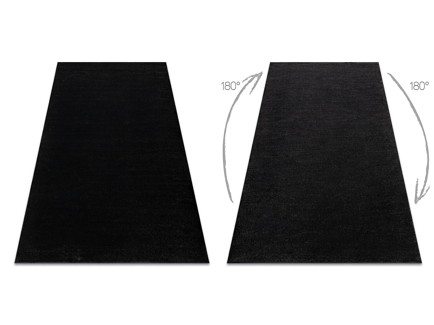 Tapete SOFTY Uma cor preto 240x330 cm