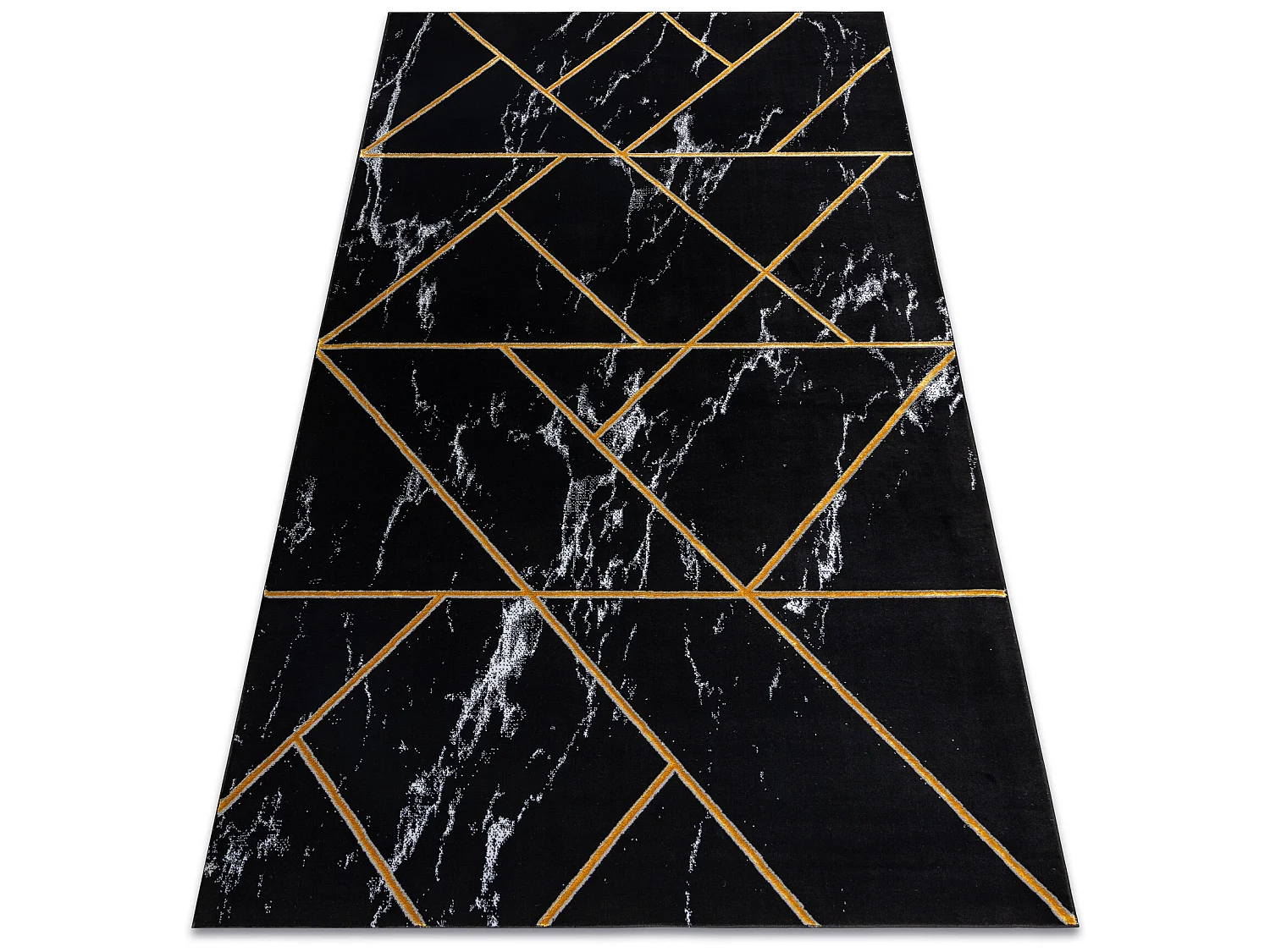 Tapis EMERALD exclusif 2000 glamour, élégant géométrique, marbre n 80x150 cm