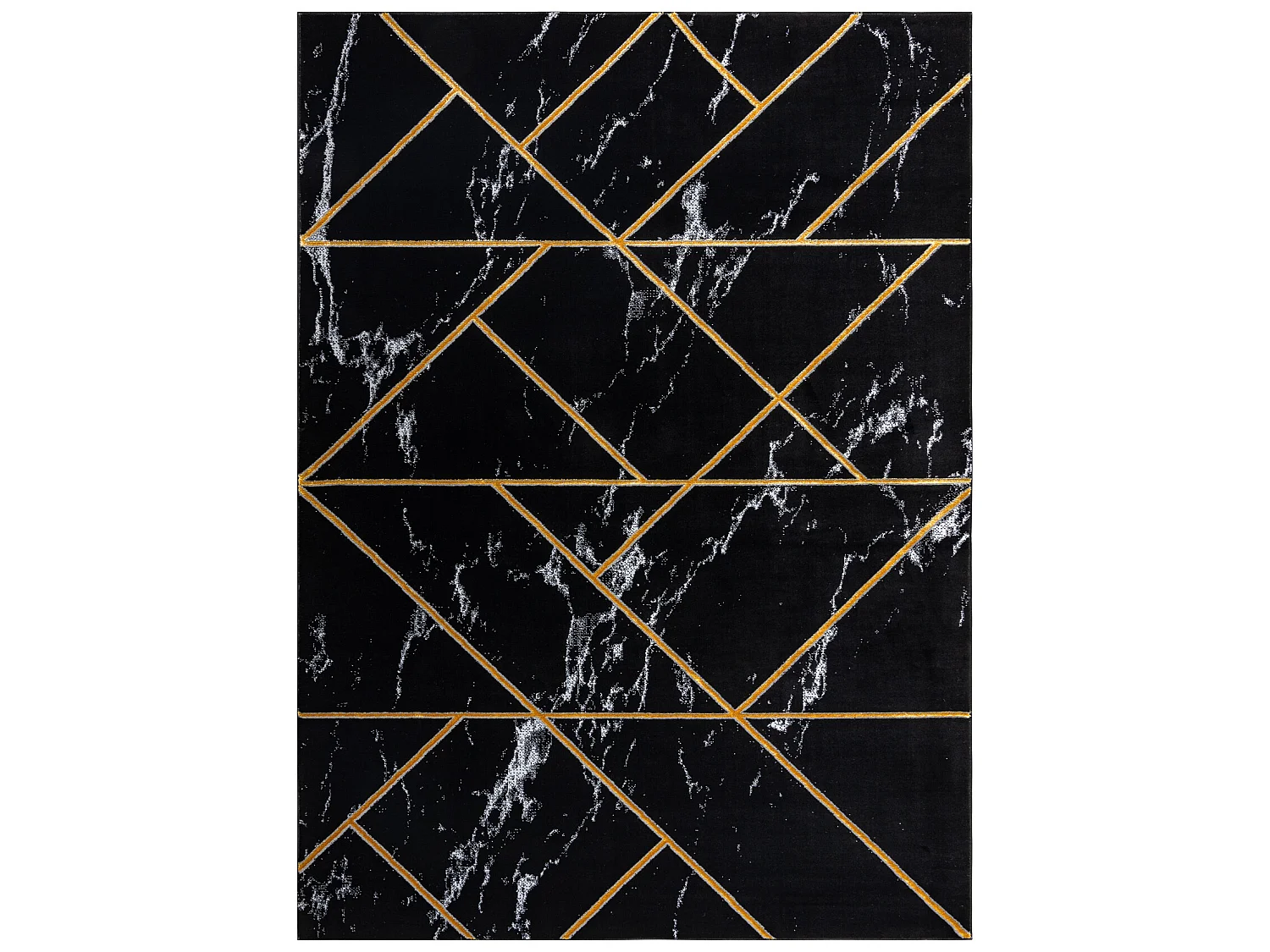 Tapis EMERALD exclusif 2000 glamour, élégant géométrique, marbre n 80x150 cm