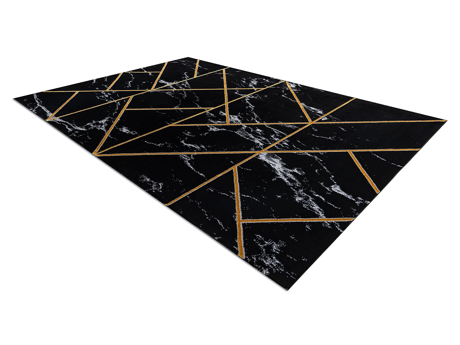 Tapis EMERALD exclusif 2000 glamour, élégant géométrique, marbre n 80x150 cm