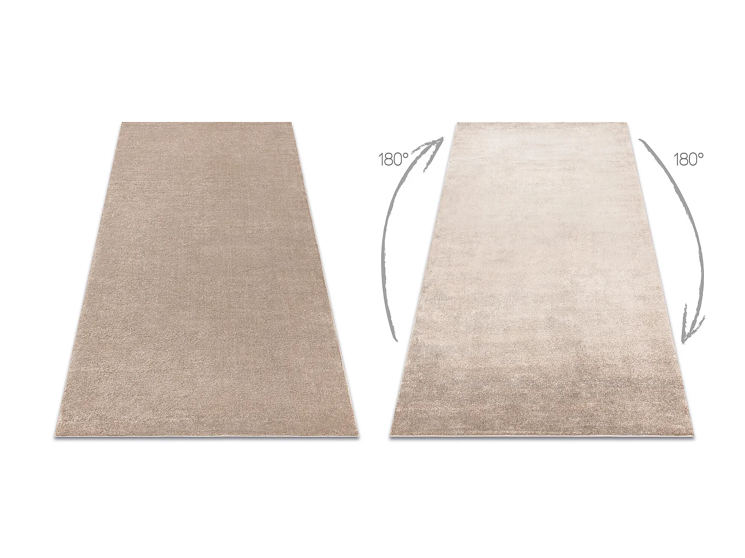 Tapijt SOFTY uniform, enkele kleur beige  140x190 cm